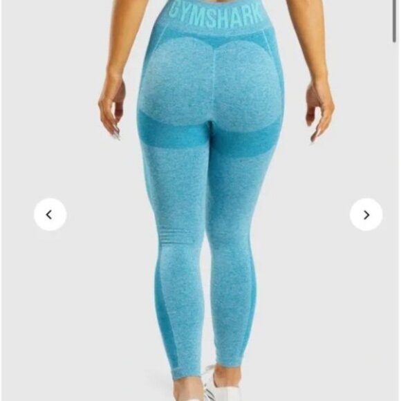 Gymshark blue  marled high waist flex workout leggings size ~S - Picture 3 of 16